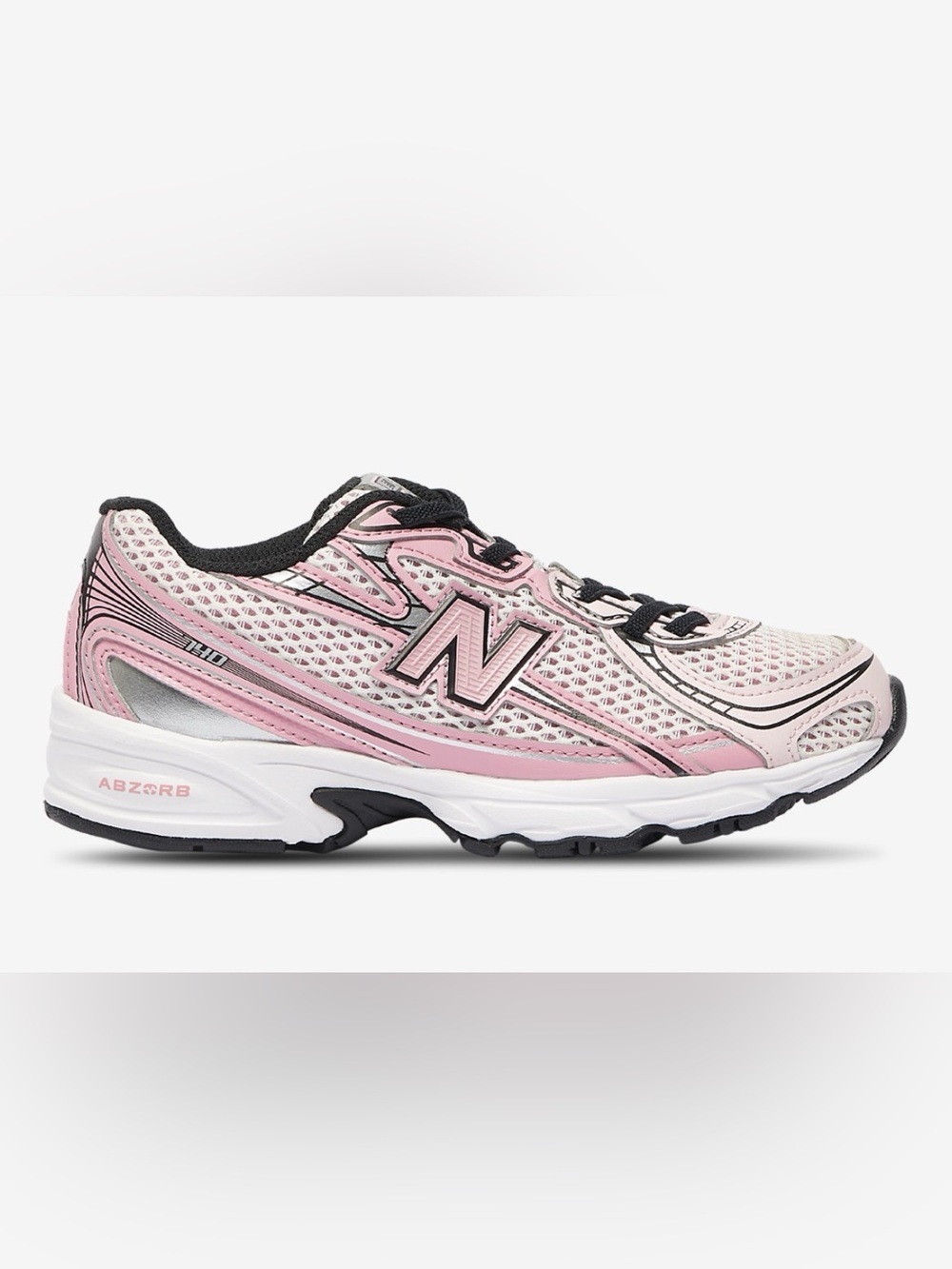 New Balance 740 Bungee Lace Pink and Black 13